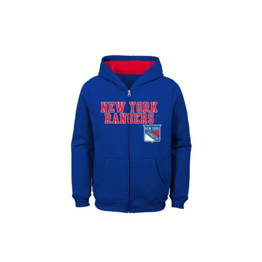 NHL STATED FULL ZIP HOODIE NEW YORK RANGERS DETSKÁ MIKINA